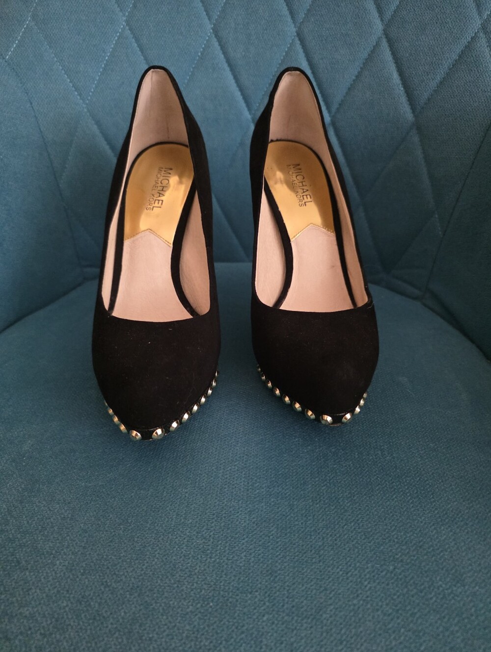 Michael Kors Black Suede Studded Pumps